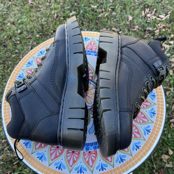 Dr. Doc Martens Woodard Grizzly Womens Size 5 Black Leather Lace Up Boots NEW - Picture 7 of 9